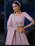 stylish purple soft net traditional wear heavy lehenga choli collection with purple soft net 13703-acy4355 Close-up View